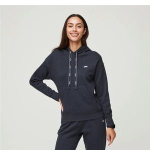 Figs Heathered Quiet Navy Off Shift Hoodie in Heather Navy Blue size Medium